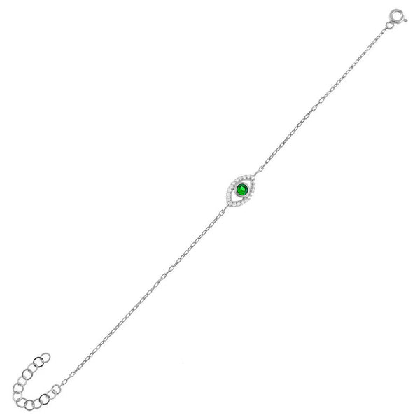 FS0166 925 Sterling Silver Cubic Zircon Eye Bracelet