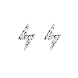 FE1554 925 Sterling Silver Lightning Stud Earrings
