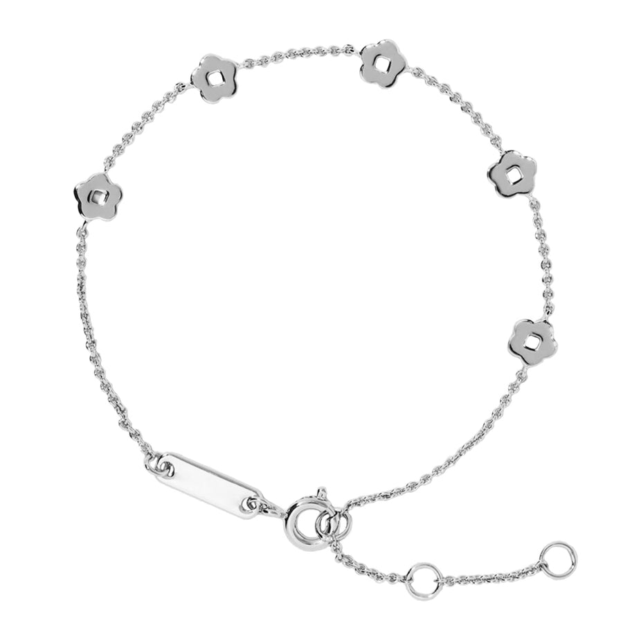 FS0153 925 Sterling Silver Rowena Flower Bracelet