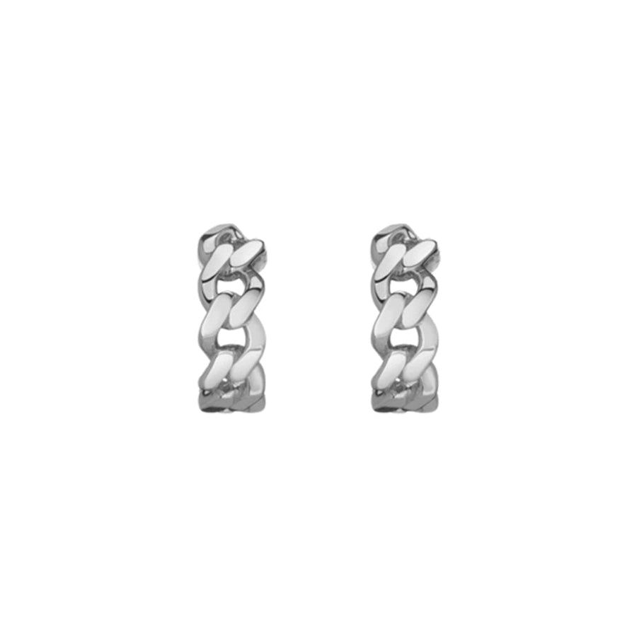 FE1651 925 Sterling Silver Knot Gold Huggie Earrings