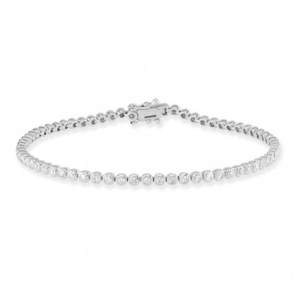 FS0124 925 Sterling Silver Simple Tennis Bracelet