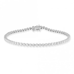 FS0124 925 Sterling Silver Simple Tennis Bracelet
