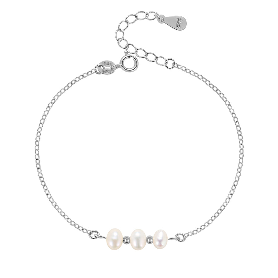 FS0242 925 Sterling Silver Freshwater Pearl Bracelets