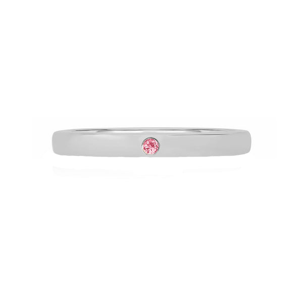 FJ0688 925 Sterling Silver Inlay Birthstone Ring