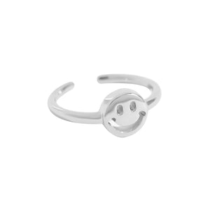 RHJ1037 925 Sterling Silver Happy Smiley Face Ring