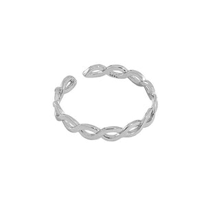 RHJ1046 925 Sterling Silver Chain Open Ring