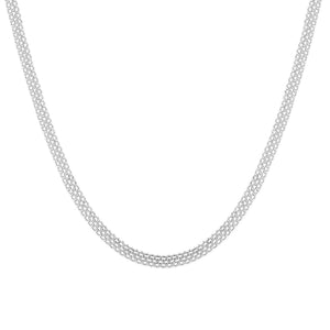 FX0897 925 Sterling Silver Trendy Bismark Chain Necklace