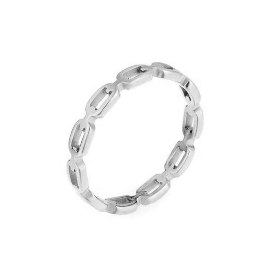 FJ0367 925 Sterling Silver Chain Link Rings