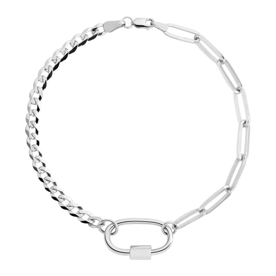 FS0209 925 Sterling Silver Link Chain Bracelet