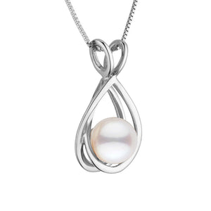 FX0566 925 Sterling Silver Noble Pearl Pendant Necklace