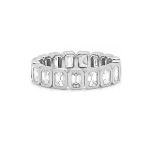 FJ0375 925 Sterling Silver Zircon Bezel Ring