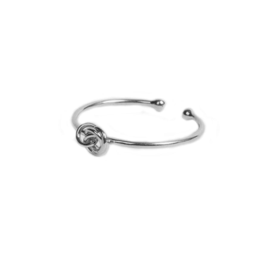 FJ0605 925 Sterling Silver Bague Knot Open Ring