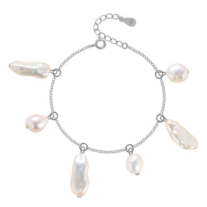 FS0238 925 Sterling Silver Freshwater Pearl Bracelets