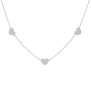 FX0241 925 Sterling Silver Heart Necklace