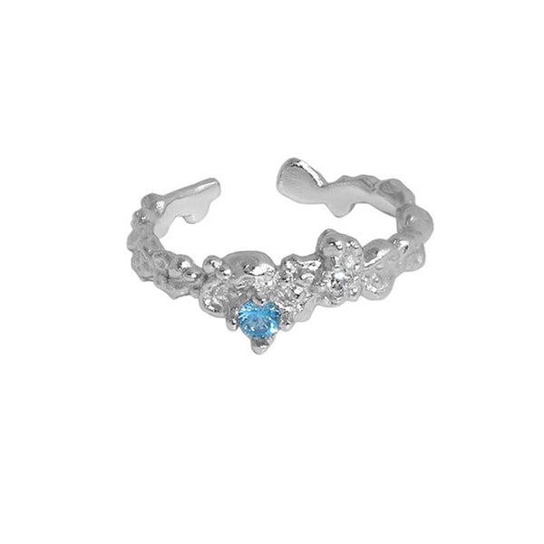 S925 RHJ1021 Zirconia Adjustable Ring