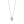 FX0857 925 Sterling Silver Square Sparkle Cubic Zirconia Necklace