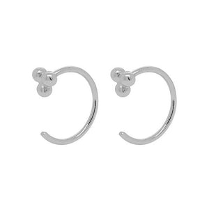 FE1336 925 Sterling Silver Three Ball Earrings Cuff