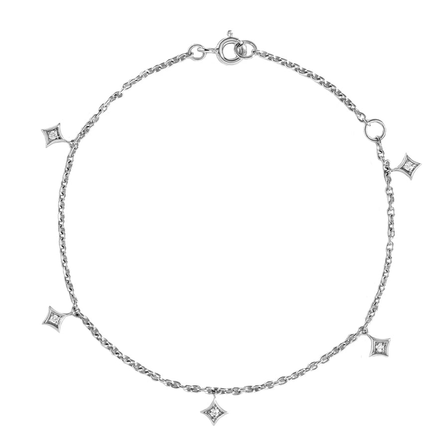 FS0217 925 Sterling Silver Charms Zircon Bracelet