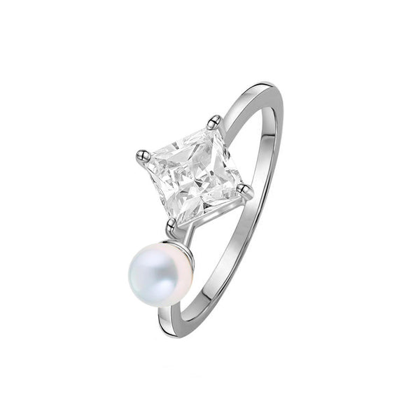 FJ0737 925 Sterling Silver Cubic Zirconia Ring