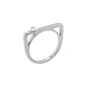FJ0564 925 Sterling Silver Stackable Thin Bar Ring