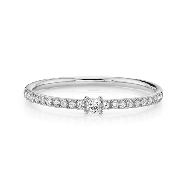 FJ0441 925 Sterling Silver Pave Zircon Eternity Ring