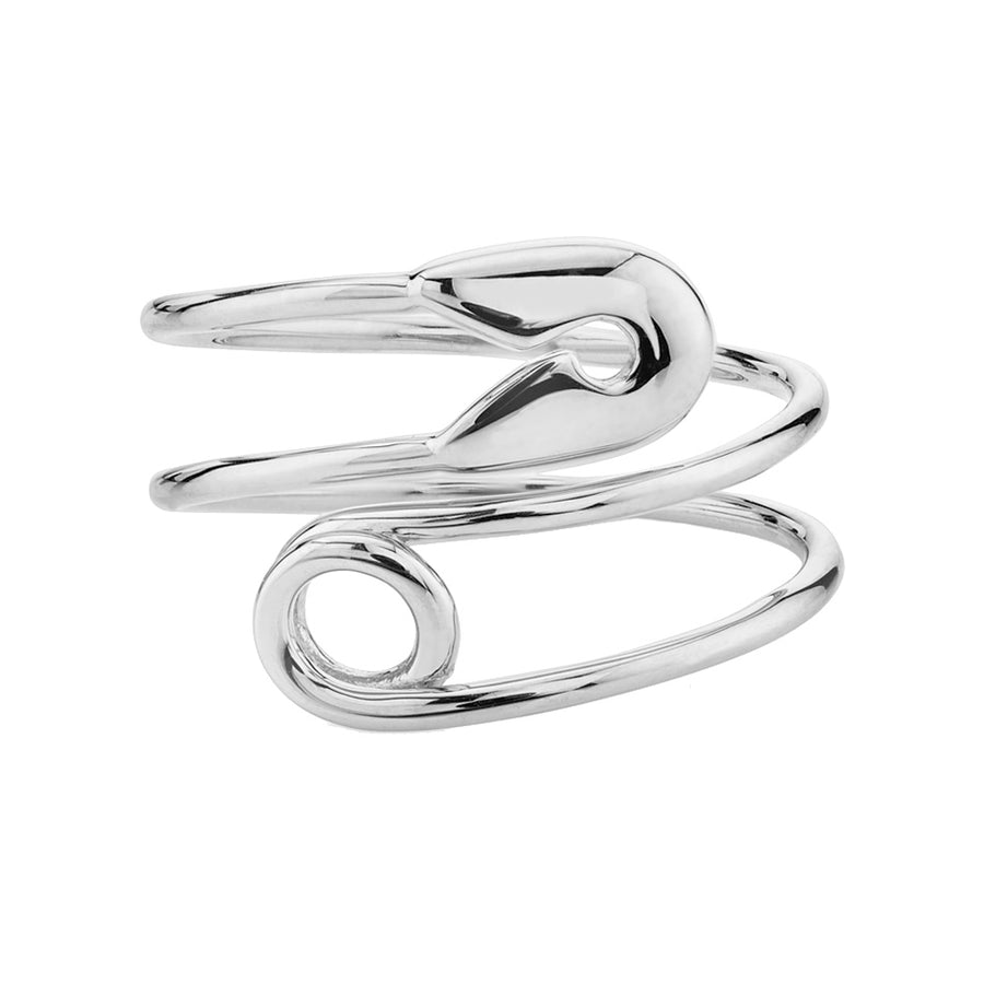 FJ0438 925 Sterling Silver Safety Pin Ring