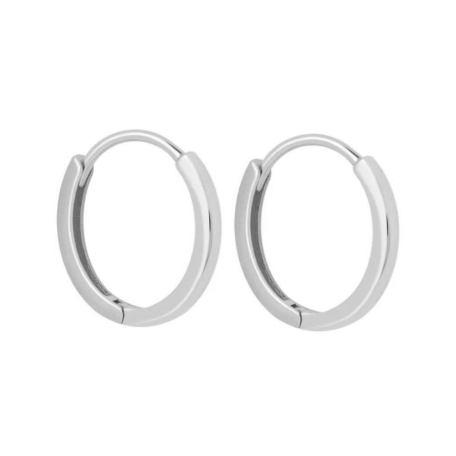FE0939 925 Sterling Silver Simple Hoop Earrrings