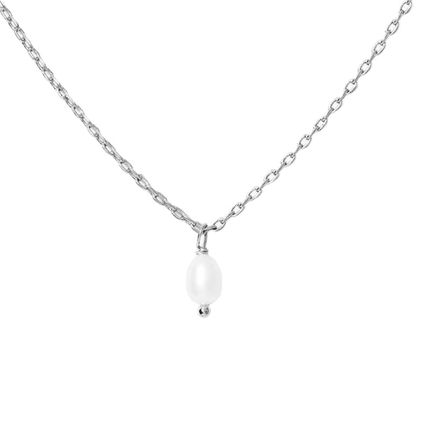 FX0361 925 Sterling Silver Mini Pearl Pendant Necklace