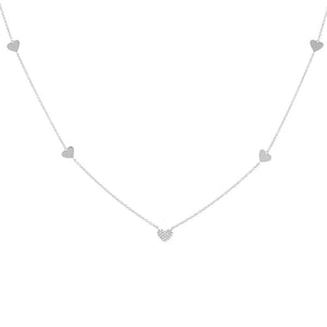 FX0199 925 Sterling Silver Mini Heart Necklace