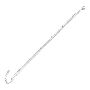 FS0064 925 Sterling Silver Tennis Chain Zircon Bracelet