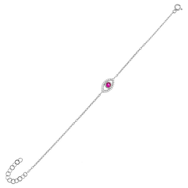 FS0166 925 Sterling Silver Cubic Zircon Eye Bracelet