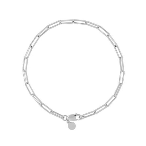 FS0178 925 Sterling Silver Long Link Bracelet