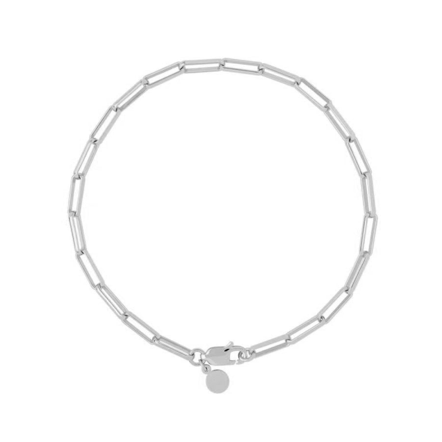 FS0178 925 Sterling Silver Long Link Bracelet