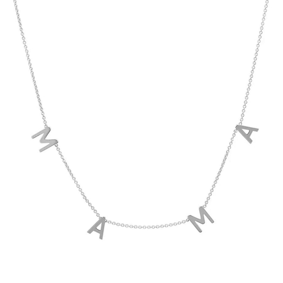 FX0466 925 Sterling Silver MAMA Pendant Necklace