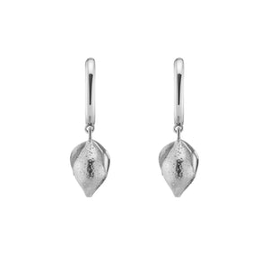 FE1125 925 Sterling Silver Lemon Hoop Earrings