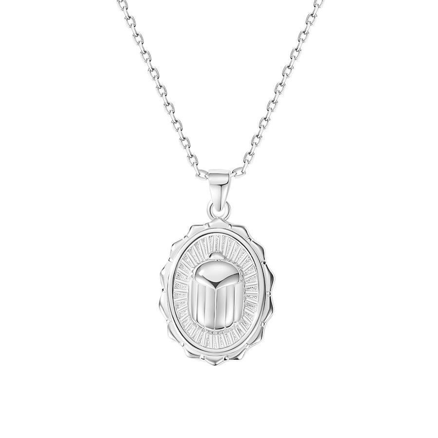 FX0843 925 Sterling Silver Scarab Pendant For Necklaces