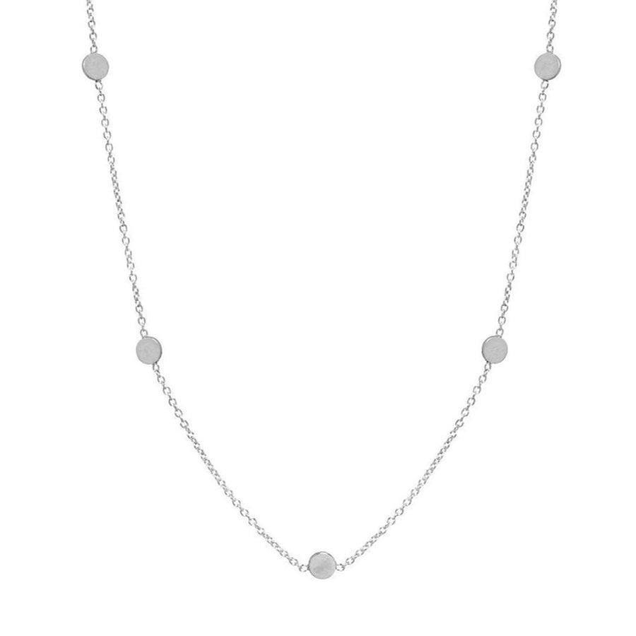 FX0388 925 Sterling Silver Super Disc Choker Necklace