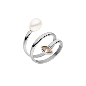 FJ0738 925 Sterling Silver Freshwater Pearl Ring