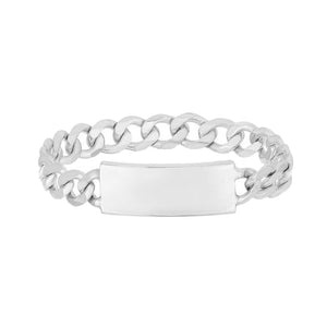 FJ0630 925 Sterling Silver Bar Link Chain Ring