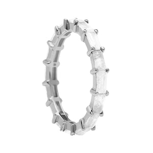 FJ0365 925 Sterling Silver Baguette Eternity Ring