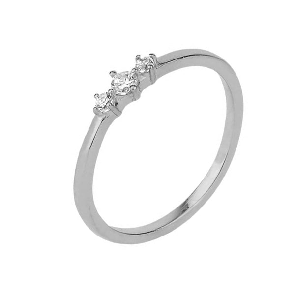 FJ0460 925 Sterling Silver Topaz Gold Cubic Zircon Ring