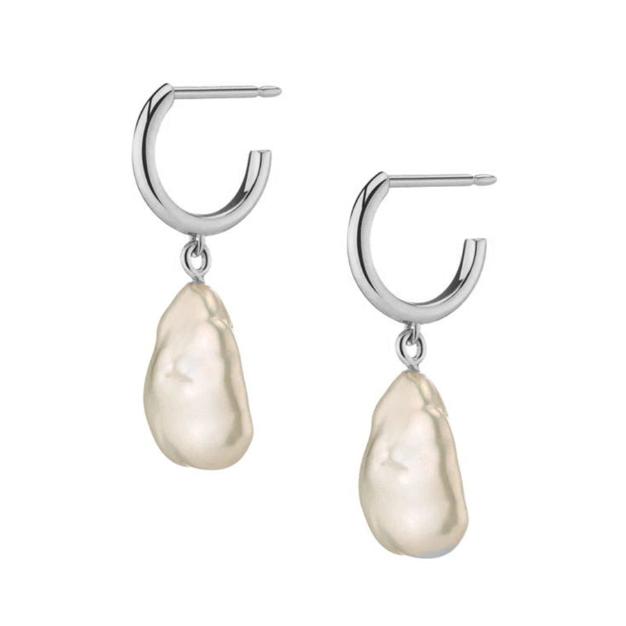 FE0943 925 Sterling Silver Pearl Pendant Earrings