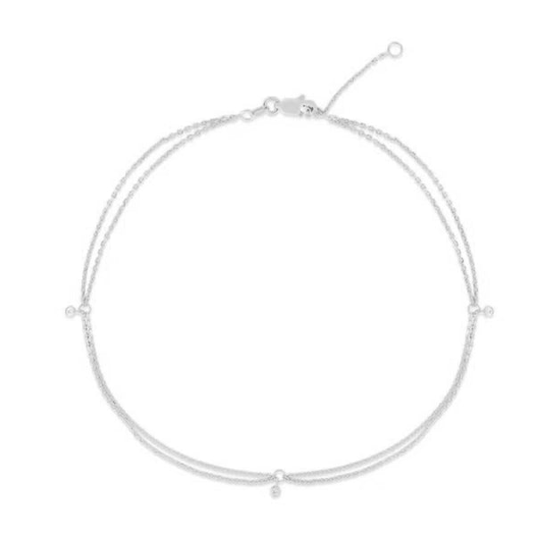 FS0181 925 Sterling Silver Zircon Drip Bracelet