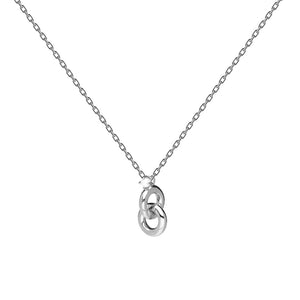 FX0269 925 Sterling Silver Mini Circle Connection Necklace