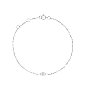 FS0295 925 Sterling Silver Lucky Eye Bracelet With CZ