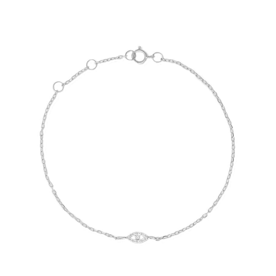 FS0295 925 Sterling Silver Lucky Eye Bracelet With CZ