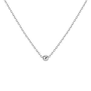 FX0546 925 Sterling Silver Gold Ball Pendant Necklace