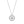 FX0849 925 Sterling Silver North Star Medallion CZ Round Necklace
