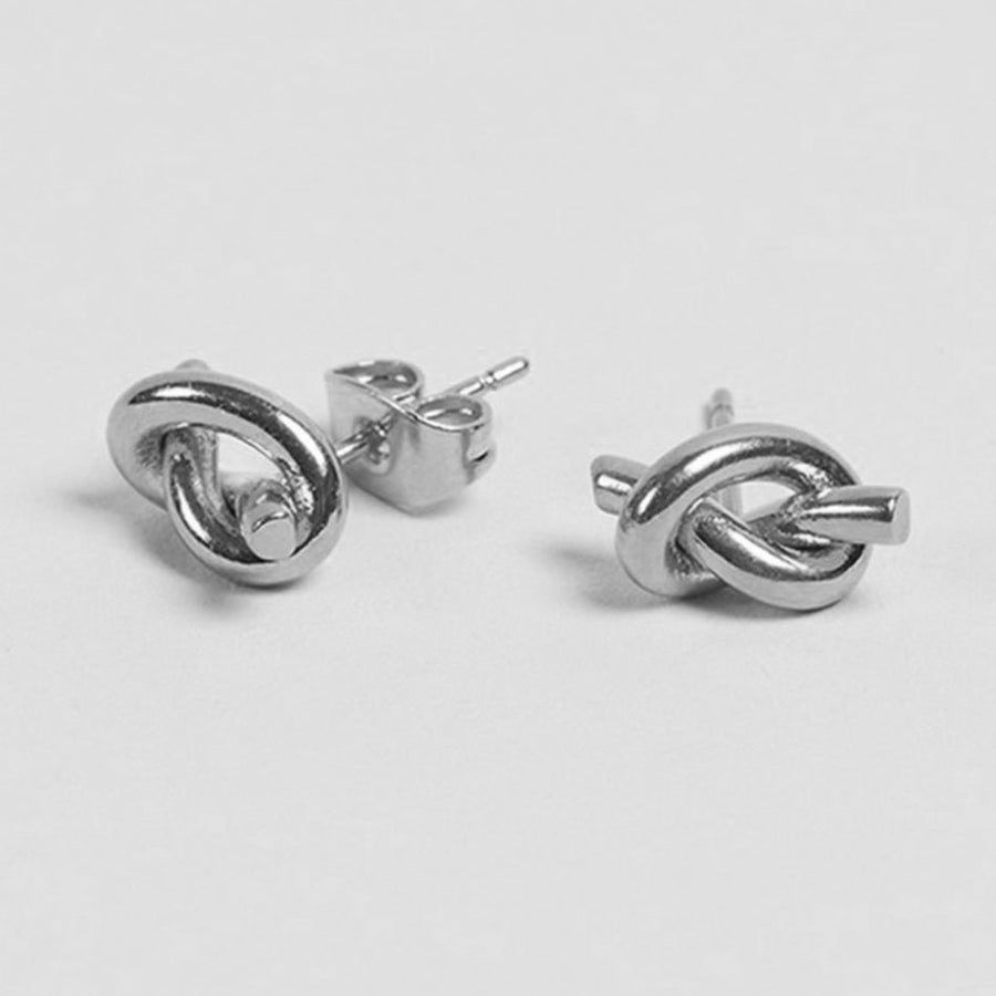 FE0416 925 Sterling Silver Knot Stud Earring