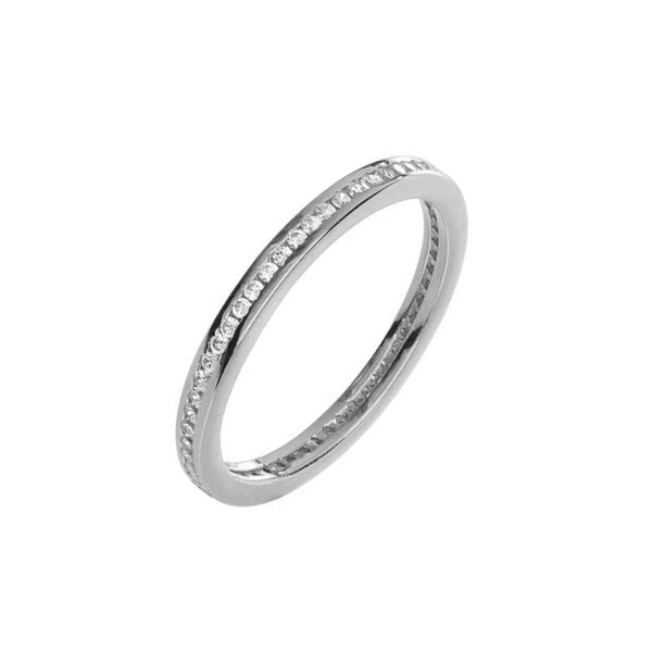 FJ0349 925 Sterling Silver Shining Zircon Pave Ring